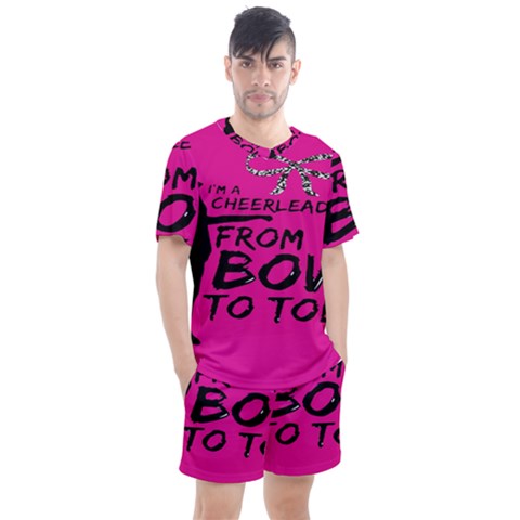 Bow To Toe Cheer Men s Mesh Tee And Shorts Set by artworkshop