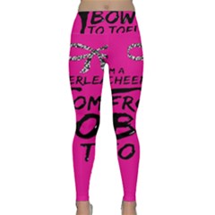 Bow To Toe Cheer Lightweight Velour Classic Yoga Leggings