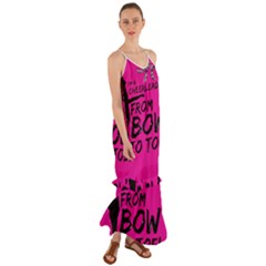 Bow To Toe Cheer Cami Maxi Ruffle Chiffon Dress by artworkshop