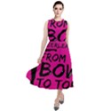 Bow To Toe Cheer Round Neck Boho Dress View1