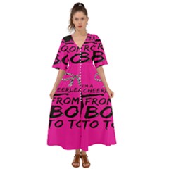 Bow To Toe Cheer Kimono Sleeve Boho Dress by artworkshop