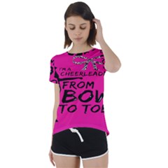 Bow To Toe Cheer Short Sleeve Foldover Tee by artworkshop