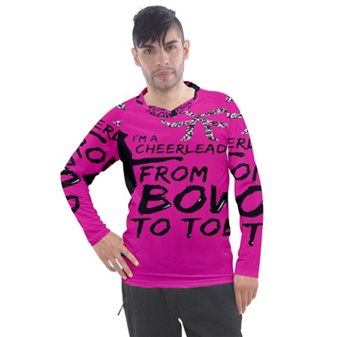 Bow To Toe Cheer Men s Pique Long Sleeve Tee by artworkshop