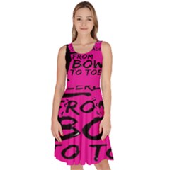 Bow To Toe Cheer Knee Length Skater Dress With Pockets by artworkshop