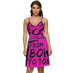 Bow To Toe Cheer V-neck Pocket Summer Dress 