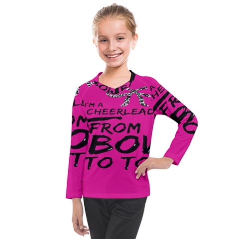 Bow To Toe Cheer Kids  Long Mesh Tee by artworkshop