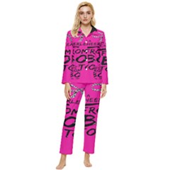 Bow To Toe Cheer Womens  Long Sleeve Velvet Pocket Pajamas Set by artworkshop