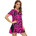 Bow To Toe Cheer Tiered Short Sleeve Babydoll Dress View2