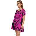 Bow To Toe Cheer Tiered Short Sleeve Babydoll Dress View3