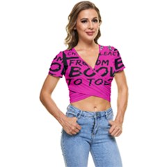 Bow To Toe Cheer Short Sleeve Foldover Tee by artworkshop