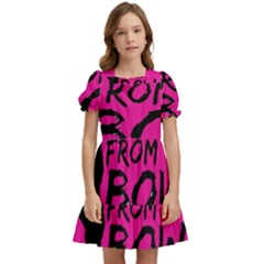 Bow To Toe Cheer Kids  Puff Sleeved Dress by artworkshop