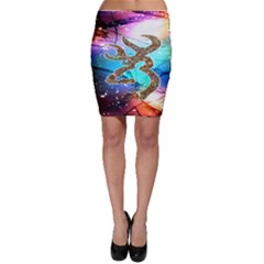 Browning Deer Glitter Galaxy Bodycon Skirt by artworkshop