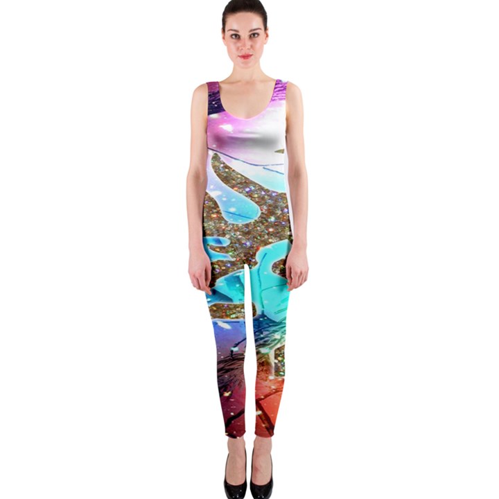 Browning Deer Glitter Galaxy One Piece Catsuit