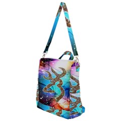 Browning Deer Glitter Galaxy Crossbody Backpack by artworkshop