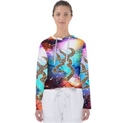 Browning Deer Glitter Galaxy Women s Slouchy Sweat by artworkshop