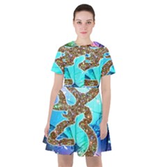 Browning Deer Glitter Galaxy Sailor Dress by artworkshop