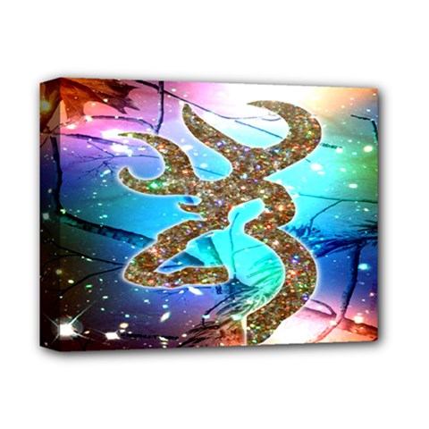 Browning Deer Glitter Galaxy Deluxe Canvas 14  X 11  (stretched) by artworkshop