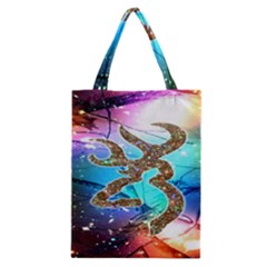 Browning Deer Glitter Galaxy Classic Tote Bag by artworkshop