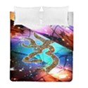 Browning Deer Glitter Galaxy Duvet Cover Double Side (Full/ Double Size) View1