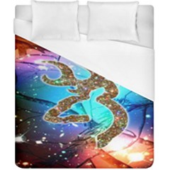 Browning Deer Glitter Galaxy Duvet Cover (california King Size) by artworkshop