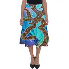 Browning Deer Glitter Galaxy Perfect Length Midi Skirt by artworkshop