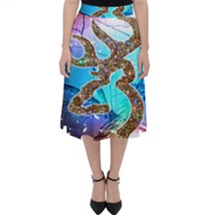 Browning Deer Glitter Galaxy Classic Midi Skirt by artworkshop