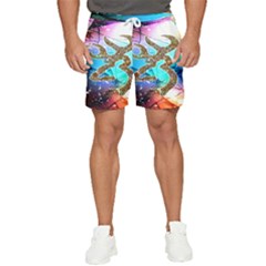 Browning Deer Glitter Galaxy Men s Runner Shorts by artworkshop