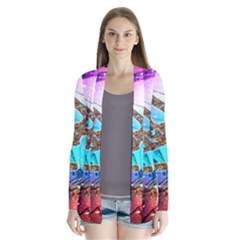 Browning Deer Glitter Galaxy Drape Collar Cardigan by artworkshop