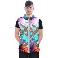 Browning Deer Glitter Galaxy Men s Puffer Vest by artworkshop