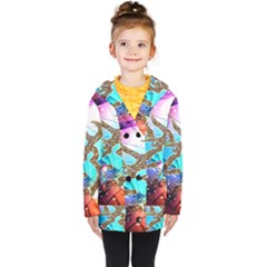 Browning Deer Glitter Galaxy Kids  Double Breasted Button Coat by artworkshop