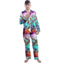 Browning Deer Glitter Galaxy Men s Long Sleeve Satin Pajamas Set View1