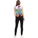 Browning Deer Glitter Galaxy V-Neck Cropped Tank Top View2