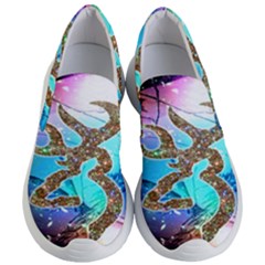 Browning Deer Glitter Galaxy Women s Lightweight Slip Ons by artworkshop