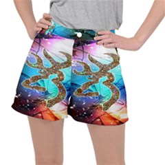 Browning Deer Glitter Galaxy Ripstop Shorts by artworkshop