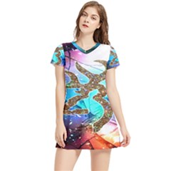 Browning Deer Glitter Galaxy Women s Sports Skirt by artworkshop