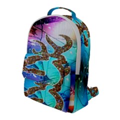 Browning Deer Glitter Galaxy Flap Pocket Backpack (large) by artworkshop