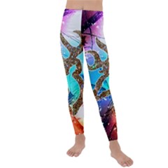 Browning Deer Glitter Galaxy Kids  Lightweight Velour Leggings by artworkshop