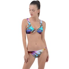 Browning Deer Glitter Galaxy Ring Detail Crop Bikini Set by artworkshop