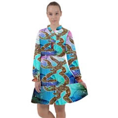 Browning Deer Glitter Galaxy All Frills Chiffon Dress by artworkshop