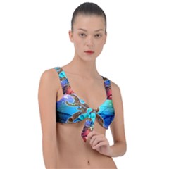 Browning Deer Glitter Galaxy Front Tie Bikini Top by artworkshop