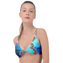 Browning Deer Glitter Galaxy Knot Up Bikini Top by artworkshop