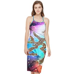 Browning Deer Glitter Galaxy Bodycon Cross Back Summer Dress by artworkshop