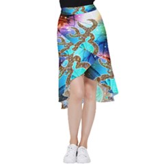 Browning Deer Glitter Galaxy Frill Hi Low Chiffon Skirt by artworkshop