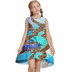 Browning Deer Glitter Galaxy Kids  Frill Swing Dress