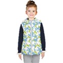 Birds Silhouette Motif Random Pattern Kids  Hooded Puffer Vest View1