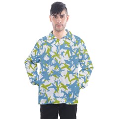 Birds Silhouette Motif Random Pattern Men s Half Zip Pullover by dflcprintsclothing