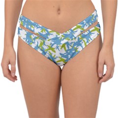 Birds Silhouette Motif Random Pattern Double Strap Halter Bikini Bottom by dflcprintsclothing