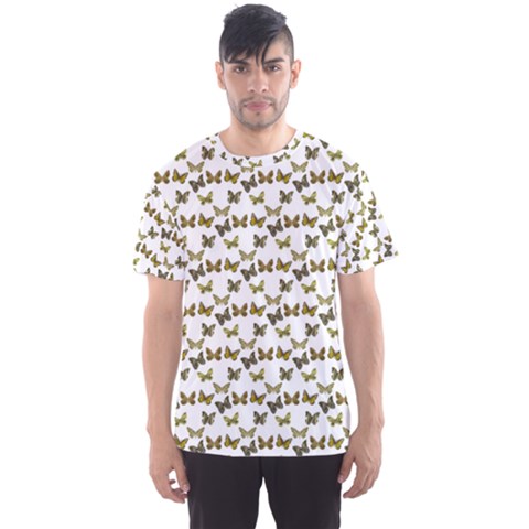 Moths Photos Motif Pattern Men s Sport Mesh Tee by dflcprintsclothing