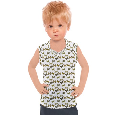 Moths Photos Motif Pattern Kids  Sport Tank Top by dflcprintsclothing