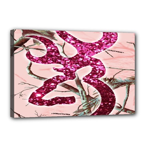 Browning Deer Glitter Canvas 18  X 12  (stretched) by artworkshop